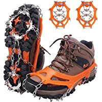 Los mejores  - WIN.MAX Crampones- 19 Garras de Dientes Crampones Cubierta Antideslizante de Zapatos con Cadena de Acero Inoxidable para…